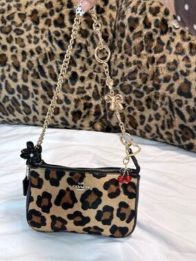 Coach Leopard Print calf hair Nolita Shoulder Bag
